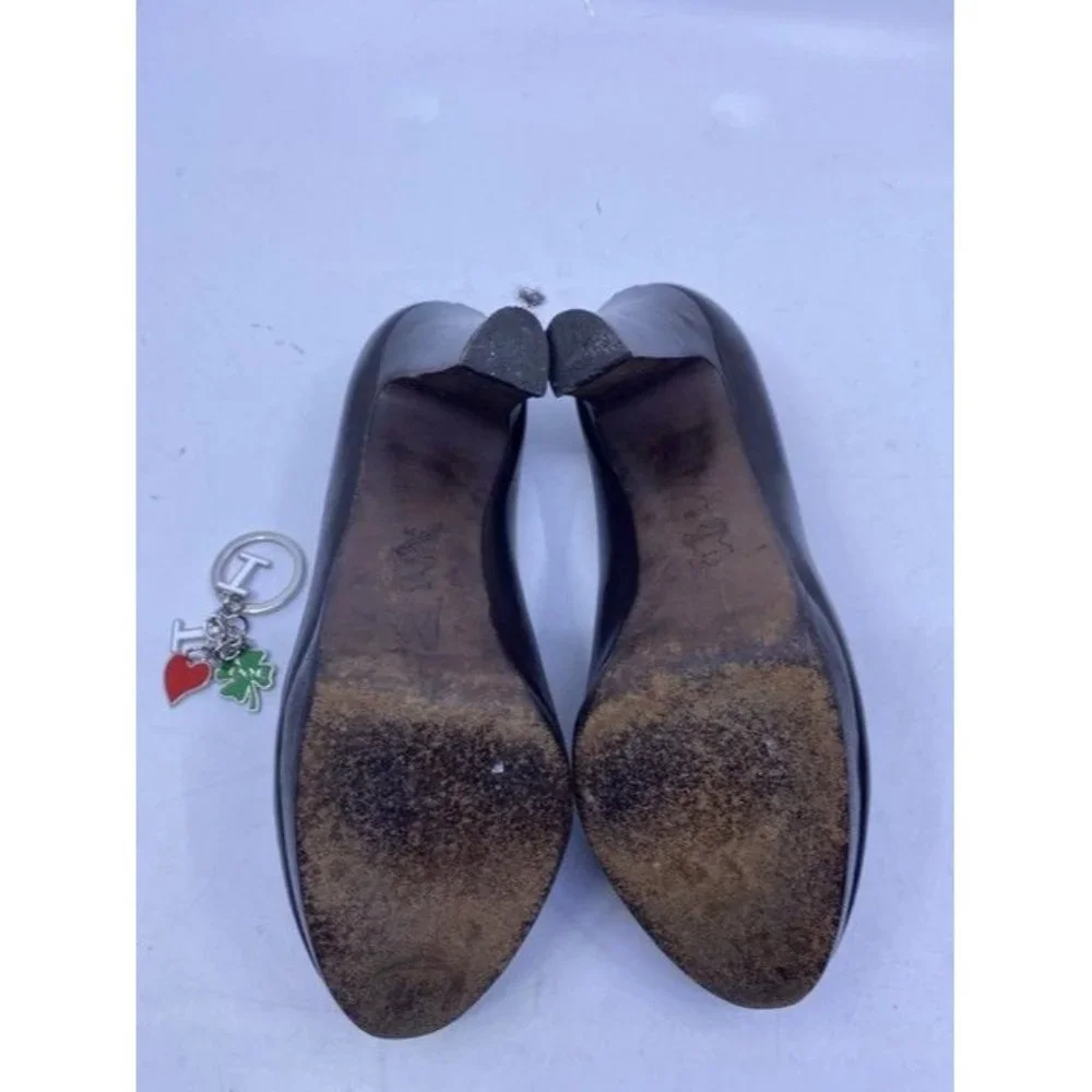 Tory Burch Brown Leather Mid Heel Pumps Size Us